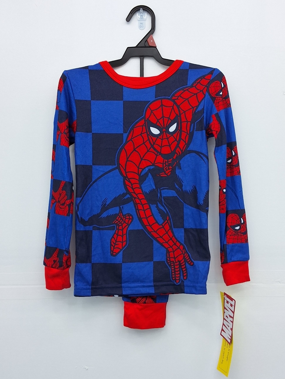 Marvel Spider-Man Boys Pajama Set Size 8 Blue & Red 2 Piece Sleepwear, NWT